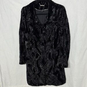 Luxurious Black Faux Fur Teddy Coat